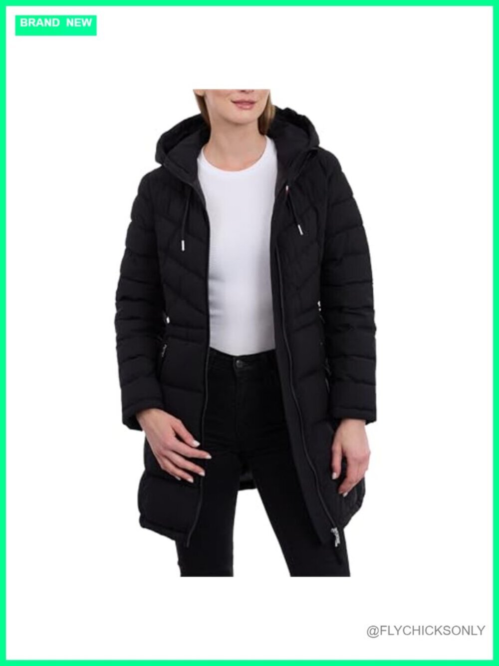 Lightweight Quilted Zip-Up Jacket with Hood, Polyester, Machine Washable